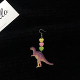 Bungee Beautiful Girl Childlike Dinosaur Earrings – Gifts for Kids — 2
