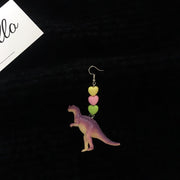 Bungee Beautiful Girl Childlike Dinosaur Earrings – Gifts for Kids — 2