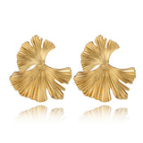 Retro Fashion Creative Big Metal Flower Ginkgo Leaf – Stylish Gifts — 5