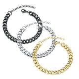 Stainless Steel Six Side Grinding Cuban Bracelet – Jewelry Gift Ideas — 4