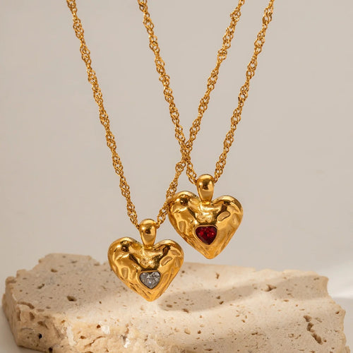 Alloy Heart-shaped Necklace With Diamond Fashion INS – Stylish Gifts — 1