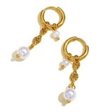 18K Gold Titanium Steel Pearl Earrings – Practical Gifts — 7