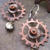 DIY Punk Earrings From Old Times Mechanical Gear – Creative Gifts — 3