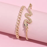 Snake-shaped Chain Bracelet Set 2-piece Set – Jewelry Gift Ideas — 1