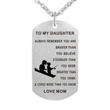 Mother and daughter stainless steel necklace army – Jewelry Gift Ideas — 1