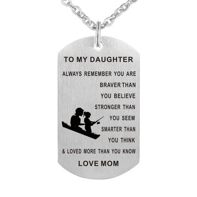 Mother and daughter stainless steel necklace army – Jewelry Gift Ideas — 1