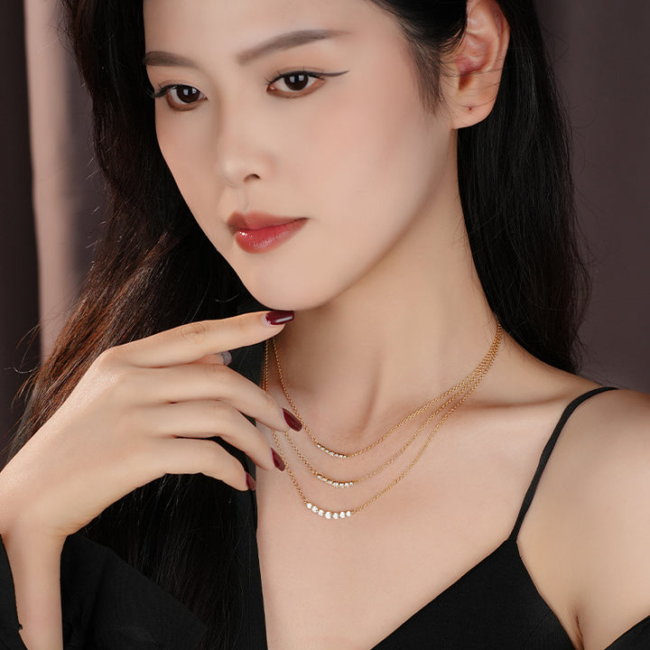 S925 Silver Single Row Inlaid Zircon Necklace – Jewelry Gift Ideas — 1