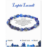 Natural Blue Gold Rough Stone Irregular Elastic – Jewelry Gift Ideas — 5