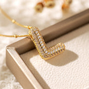 Copper-plated Gold Zircon Chubby Pendant Necklace – Jewelry Gift Ideas — 19