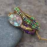 Colorful Turquoise Pendant Woven 3 Layers – Jewelry Gift Ideas — 5