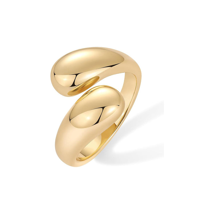 14K Gold Plated Thick Hollow Ring – Holiday Gift Ideas — 1
