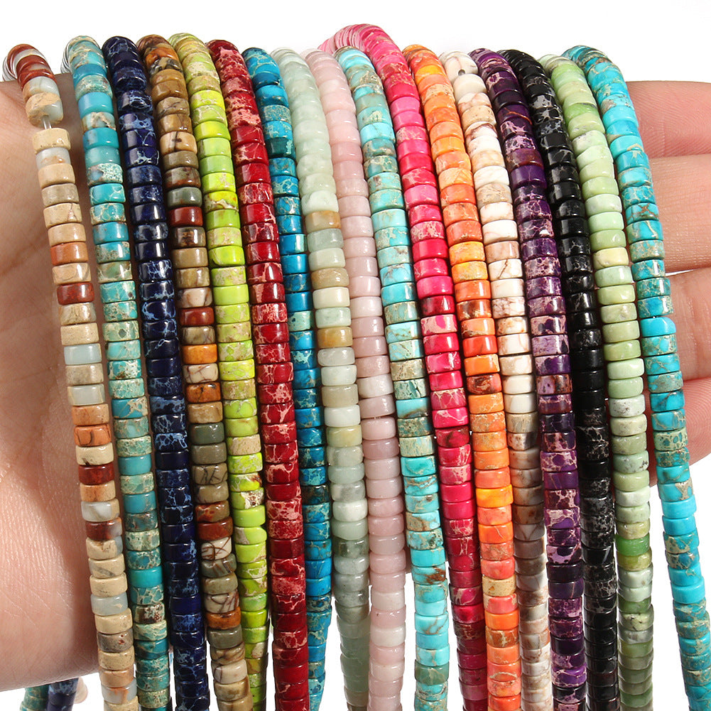 4 2mm Abacus Beads Right Angle Wafer Bracelet – Jewelry Gift Ideas — 1