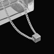 Three-dimensional Small Square Pendant Necklace – Jewelry Gift Ideas — 3