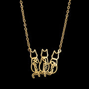 Titanium Cute Kitten Monogrammed Necklace – Jewelry Gift Ideas — 5