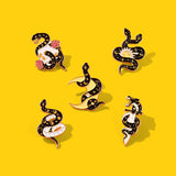 Black Snake Brooch Moon Skull Snake Metal – Jewelry Gift Ideas — 2