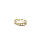 Double Layered Diamond Butterfly Ring With Versatile – Stylish Gifts — 3