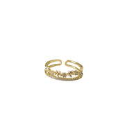 Double Layered Diamond Butterfly Ring With Versatile – Stylish Gifts — 3
