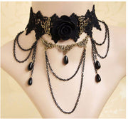 Gothic Style Pearl Lace Pendant Necklace – Jewelry Gift Ideas — 1