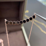 Silver Shangmei Honeycomb Necklace Women's – Jewelry Gift Ideas — 3