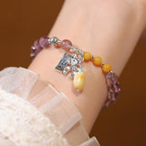 Single-ring Faceted Amethyst String With Money – Jewelry Gift Ideas — 1
