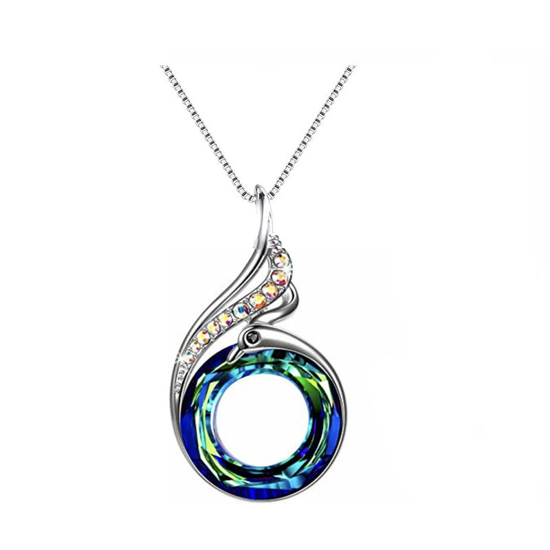 Peacock gradient necklace – Jewelry Gift Ideas — 1