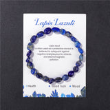 Natural Blue Gold Rough Stone Irregular Elastic – Jewelry Gift Ideas — 12
