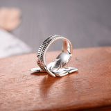 Leaf Exaggerated Opening Ring For Men And Women – Gifts for Her — 2