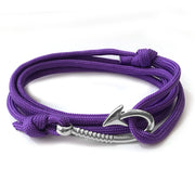 Fish Hook And Anchor Nylon Umbrella Rope Bracelet – Jewelry Gift Ideas — 4