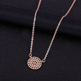 Bronze Inlaid Zircon Round Necklace – Jewelry Gift Ideas — 5