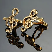 Brass Music Series Musical Instrument Note Cufflinks – Creative Gifts — 1