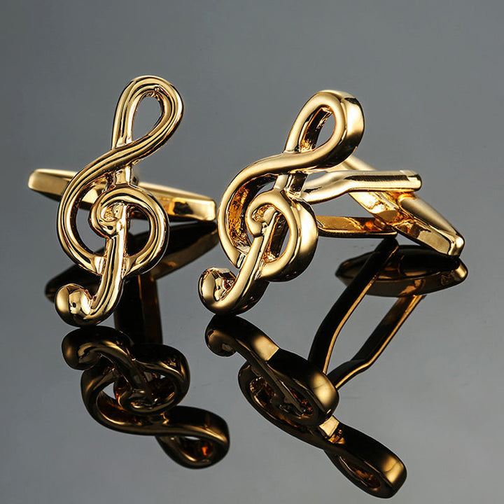 Brass Music Series Musical Instrument Note Cufflinks – Creative Gifts — 1