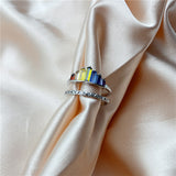 Rainbow Micro Diamond Ring For Lady – Special Occasion Gifts — 5
