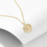 French Retro Hollow Rose Sterling Silver Necklace – Jewelry Gift Ideas — 9