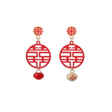 Red New Year Earrings Spring Festival Sterling – Thoughtful Gifts — 8