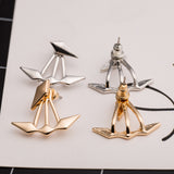 Glossy Asymmetric Double Diamond Earrings – Small Gift Ideas — 4