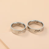 Stainless Steel Cartoon I Love You Letter Ring – Gifts for Couples — 3