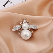 Cartoon Cute Bee Zircon Diamond Pearl Brooch – Jewelry Gift Ideas — 9