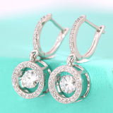 Moissanite Diamond Earrings Silver Needle – Thoughtful Gifts — 4