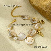 Stainless Steel Bracelet Beach Shell Pearl – Jewelry Gift Ideas — 2