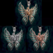 Angel Wings With Diamond Butterfly Necklace – Jewelry Gift Ideas — 1