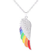 Stainless Steel Wing Pendant Necklace Dripping – Jewelry Gift Ideas — 8
