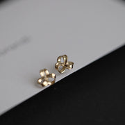 925 Silver Needle Lucky Flower Stud Earrings For Women – Gifts for Her — 1