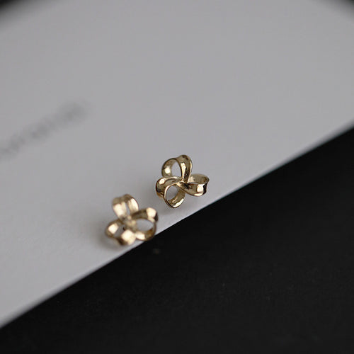 925 Silver Needle Lucky Flower Stud Earrings For Women – Gifts for Her — 1