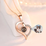 925 Silver Projection Color Photo Heart Necklace – Jewelry Gift Ideas — 3