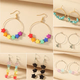 Women's Simple Colorful Pentagram Earrings – Gifts for Her — 1