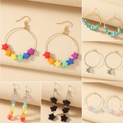 Women's Simple Colorful Pentagram Earrings – Gifts for Her — 1