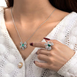 Luxury Cultivated Emerald Sterling Silver Female – Jewelry Gift Ideas — 1