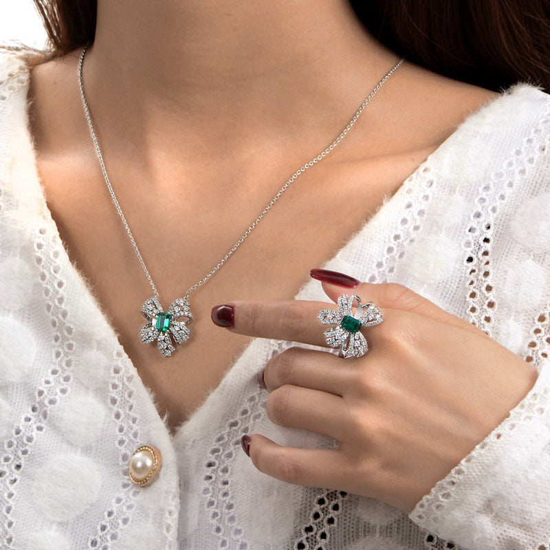 Luxury Cultivated Emerald Sterling Silver Female – Jewelry Gift Ideas — 1