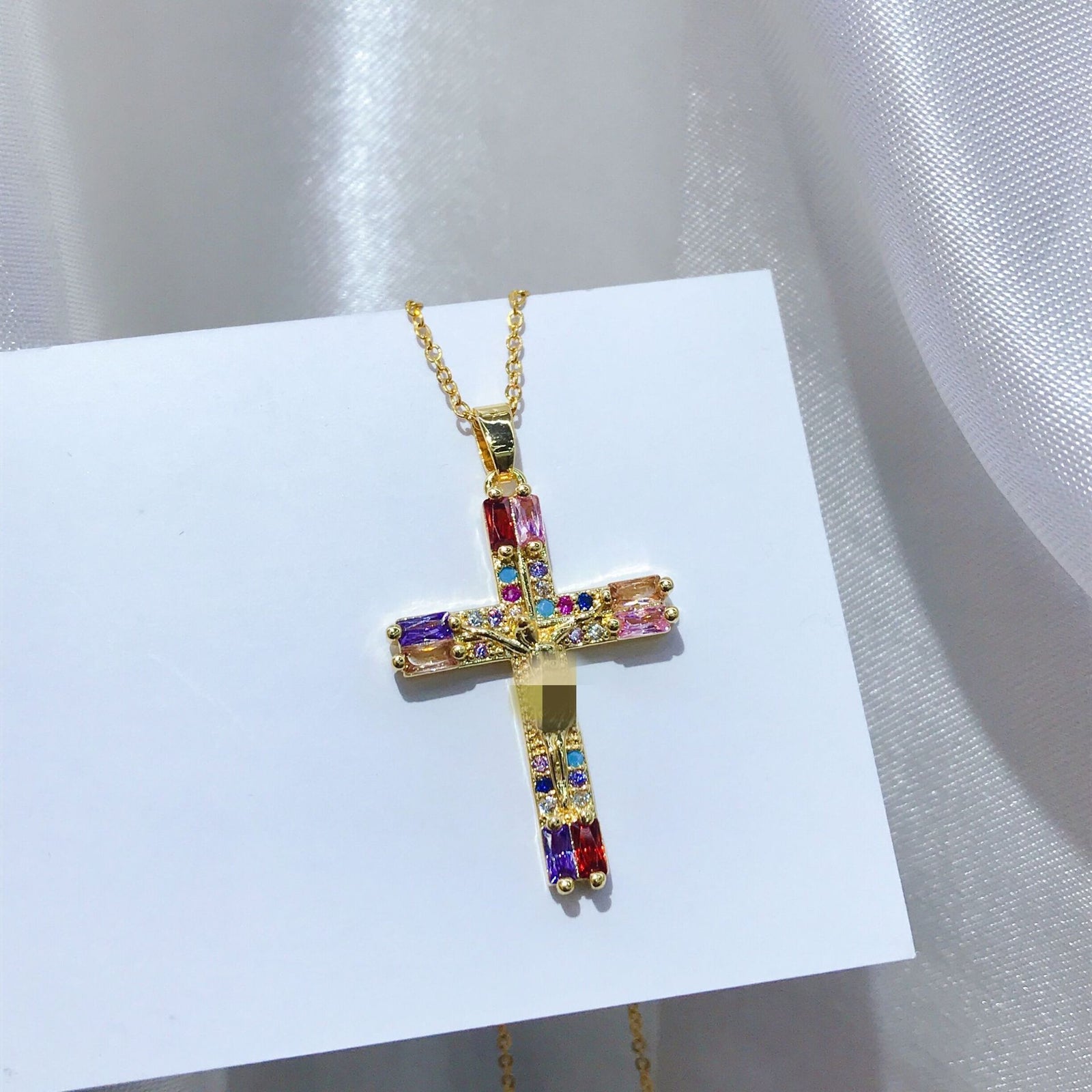 Jesus Cross Necklace Pendant INS Clavicle Chain – Jewelry Gift Ideas — 1