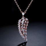 Leaf type zircon necklace – Jewelry Gift Ideas — 3